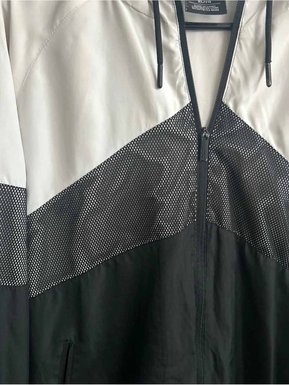 CSG Lightweight Black & White Hooded Windbreaker
